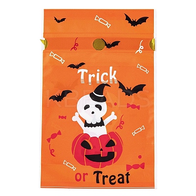 50Pcs Rectangle Halloween Candy Plastic Bags ABAG-U001-01A-1