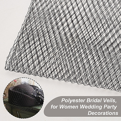 Polyester Birdcage Bridal Veil Netting AJEW-WH0471-103B-01-1