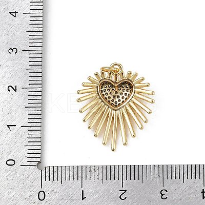 Brass Micro Pave Cubic Zirconia Pendants KK-S528-12G-1