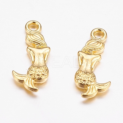 Tibetan Style Alloy Mermaid Pendants X-TIBEP-5402-G-FF-1