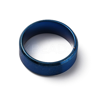 201 Stainless Steel Wide Band Finger Rings for Women Men RJEW-WH0009-13E-BU-1