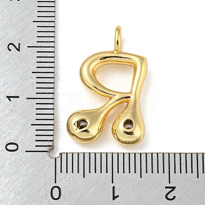 Rack Plating Brass Micro Pave Cubic Zirconia Pendants KK-A200-24G-R-1