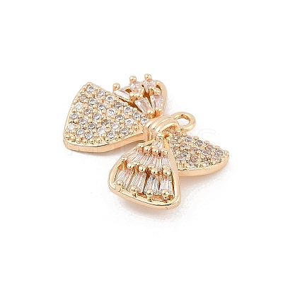 Brass Micro Pave Cubic Zirconia Pendants KK-U051-04G-02-1