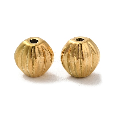 304 Stainless Steel Corrugated Beads STAS-I203-30G-1
