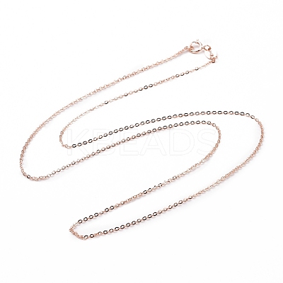 925 Sterling Silver Cable Chains Necklace for Women STER-I021-08B-RG-1