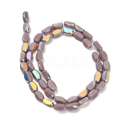 Electroplate Opaque Glass Beads EGLA-H112-06-HR01-1