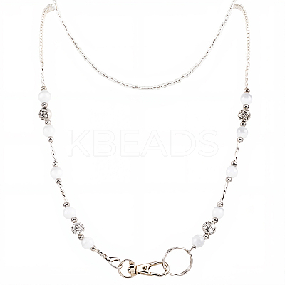 2Pcs Glass Keychain HJEW-SC0002-52-1