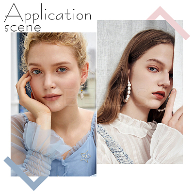 4 Styles Alloy Resin Hoop Earring Set for Women EJEW-UN0002-79-1