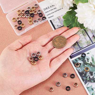 40Pcs 4 Colors 304 Stainless Steel Big Hole Beads STAS-SZ0001-86-1