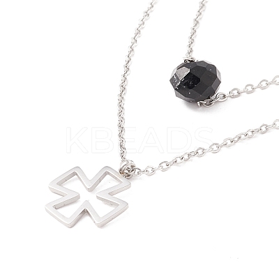 304 Stainless Steel Necklaces NJEW-M189-01P-1