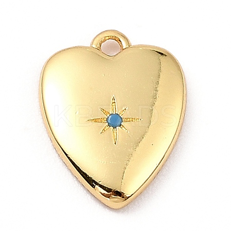 Brass Micro Pave Cubic Zirconia Charms LS-ZIRC-I054-14G-06-1
