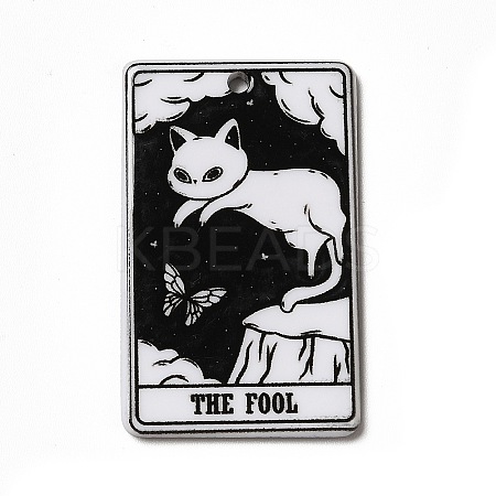Tarot Theme Printed Acrylic Pendants MACR-G061-04C-1