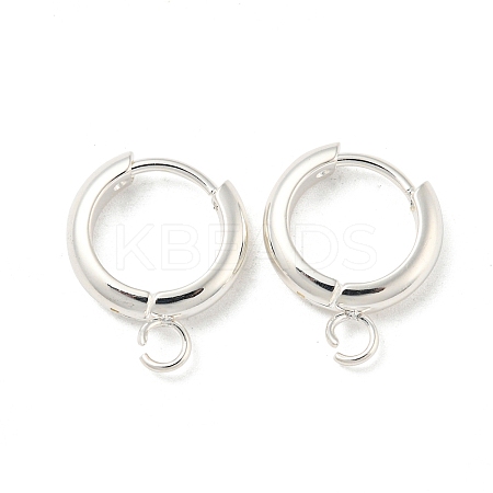 201 Stainless Steel Huggie Hoop Earring Findings STAS-P283-01X-S-1