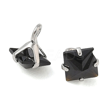 Brass Pave Cubic Zirconia Charms CU-CBABEB3-05P-01-1