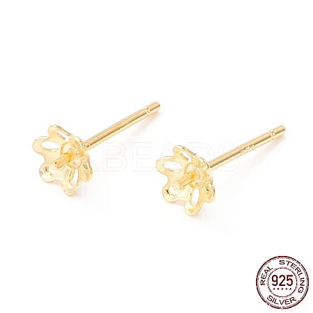 925 Sterling Silver Stud Earring Findings STER-P047-08G-1