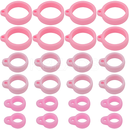 Gorgecraft 60Pcs 3 Style Silicone Pendant SIL-GF0001-28C-1