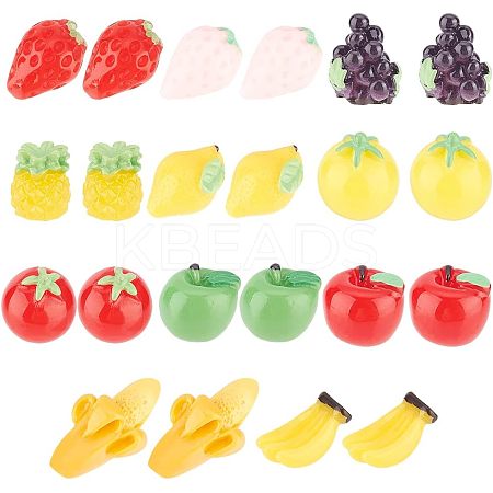 55Pcs 11 Styles Opaque Resin Decoden Cabochons CRES-NB0001-34-1