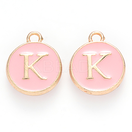 Golden Plated Alloy Enamel Charms ENAM-S118-07K-1