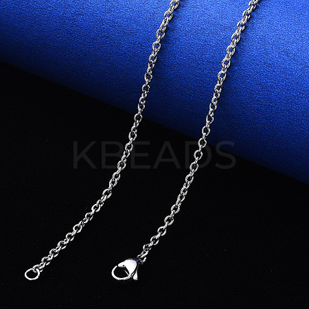 Non-Tarnish 304 Stainless Steel Cable Chain Necklace NJEW-S420-007B-P-1