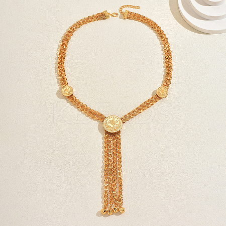Alloy Layered Tassel Y-Shaped Necklaces for Formal Occasions YI4513-1