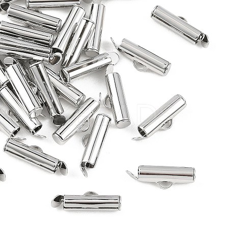 SHEGRACE Brass Slide On End Clasp Tubes XGRQ1R207-357P-1