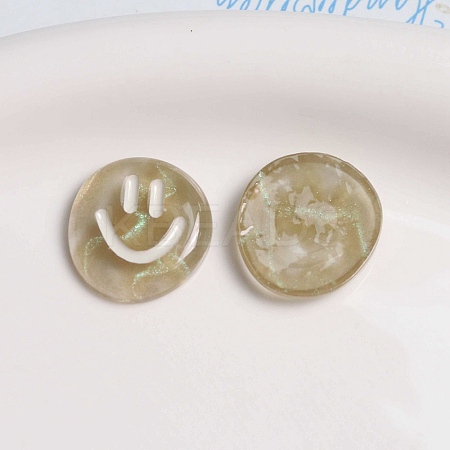Resin Enamel Cabochons CRES-S371-01-1