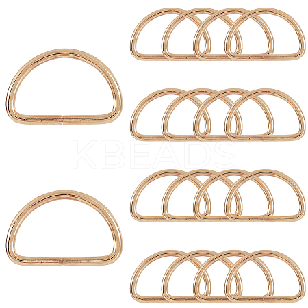 20Pcs Iron D Rings IFIN-SP0001-21B-LG-1