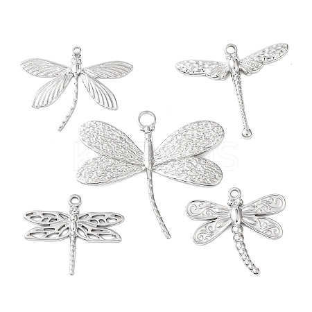 5Pcs 304 Stainless Steel Pendants STAS-P432-12P-1