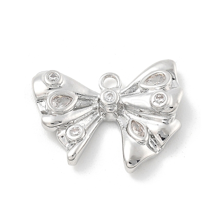 Brass Micro Pave Cubic Zirconia Pendants KK-D283-03P-1