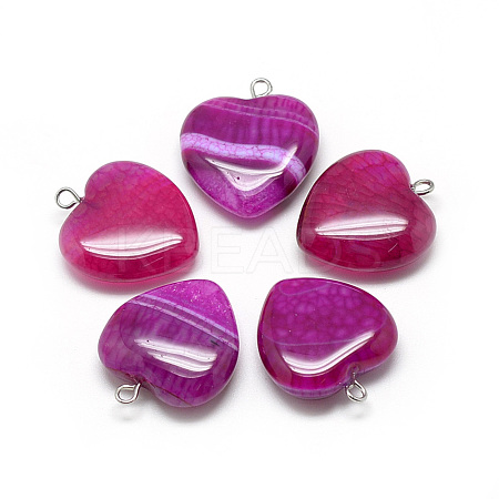 Natural Brazilian Agate Pendants G-S262-01B-1