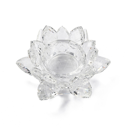 Flower Natural Quartz Crystal Candle Holder Molds AJEW-H154-02A-1