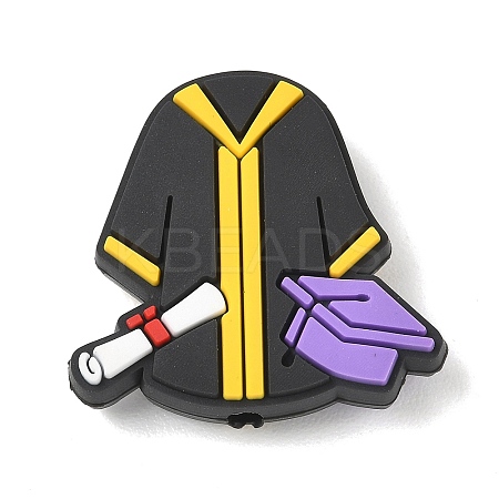 Graduation Theme Silicone Beads SL-CBAF318-B04-1