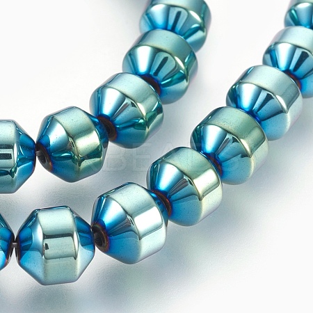 Electroplated Non-magnetic Synthetic Hematite Bead Strand G-E498-12B-02-1