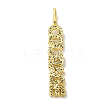 Brass Micro Pave Cubic Zirconia Pendants KK-Z042-19G-02-1