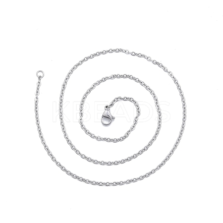 Non-Tarnish 304 Stainless Steel Cable Chains Necklace for Men Women LS-NJEW-N050-A02-S20-1