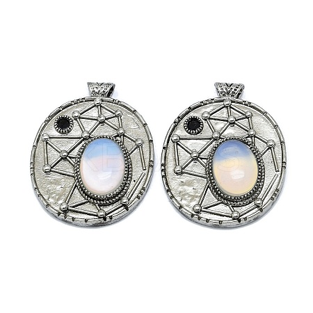 Opalite Oval Pendants G-Q165-03AS-06-1