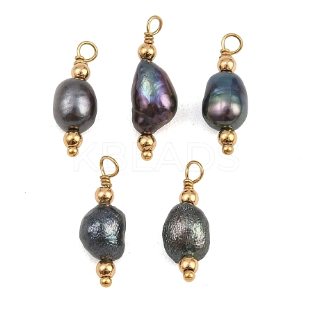 Dyed Natural Baroque Keshi Pearl Pendants PA-CBA0A45-08G-1
