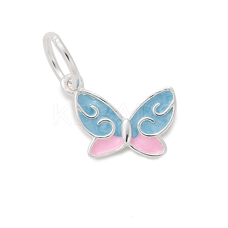 925 Sterling Silver Enamel Butterfly Charms LS-STER-D300-28P-01-1