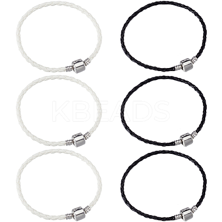20Pcs 2 Colors Imitation Leather European Style Bracelet Making MAK-SC0001-29-1
