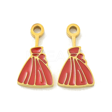 Halloween Theme Ion Plating(IP) 304 Stainless Steel Enamel Pendants STAS-M011-01A-1