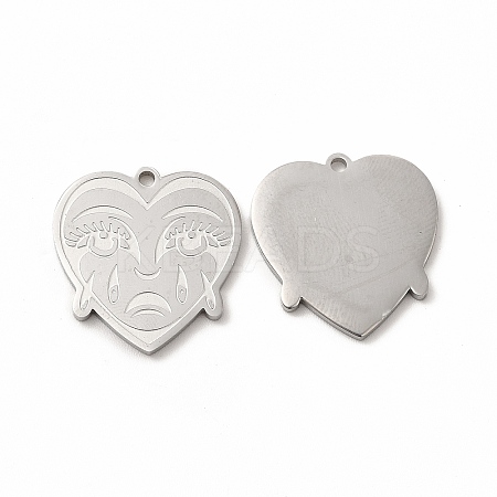 Non-Tarnish 304 Stainless Steel Pendants STAS-F290-24P-1