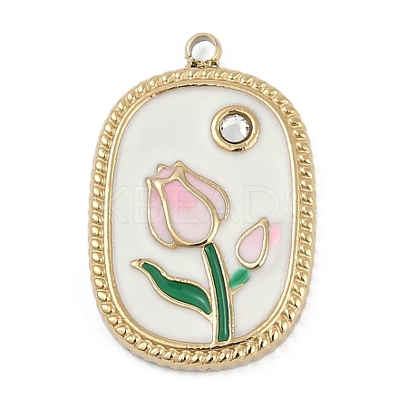 304 Stainless Steel Enamel Pendants STAS-I325-001G-1