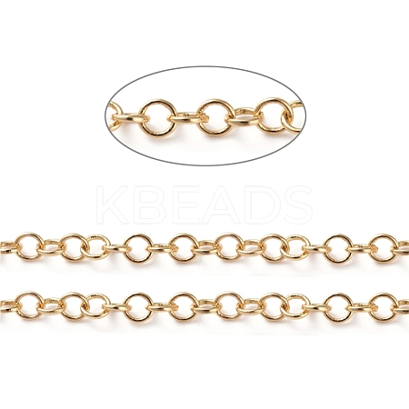 3.28 Feet Soldered Brass Rolo Chains X-CHC-G005-07G-1