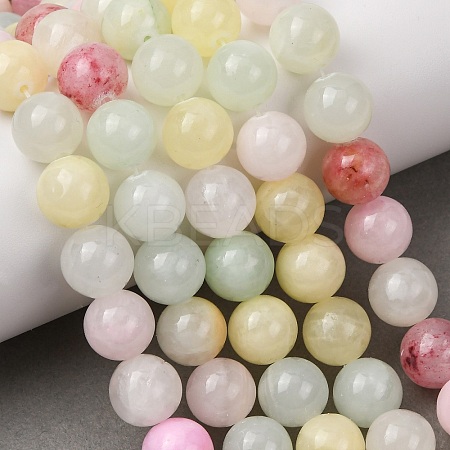 Natural Green Jade Beads Strands G-G757-03-12mm-1