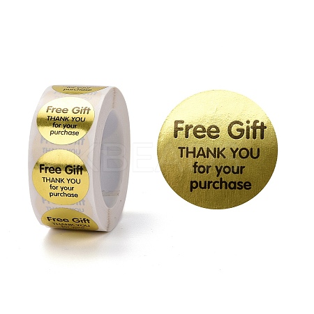 Flat Round Paper Thank You Stickers LS-DIY-C042-09B-1