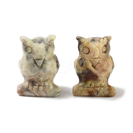 Natural Crazy Agate Carved Figurines DJEW-L023-G04-1