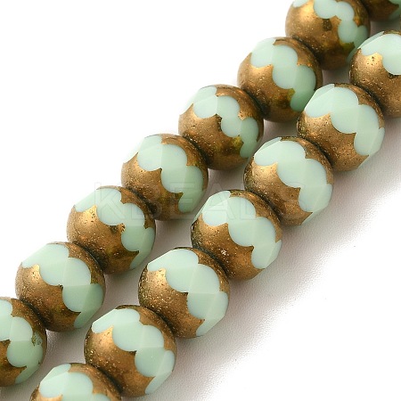 Opaque Solid Color Glass Beads Strands GLAA-G098-02A-1