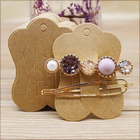 Paper Hair Clip Display Cards CON-PW0001-131B-1