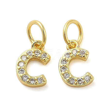 Brass Micro Pave Cubic Zirconia Pendants KK-M273-02G-C-1