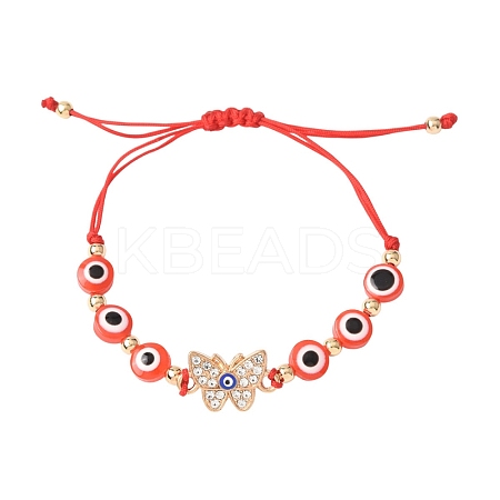 Resin Evil Eye Braided Bead Bracelets for Women BJEW-FS00018-06-1